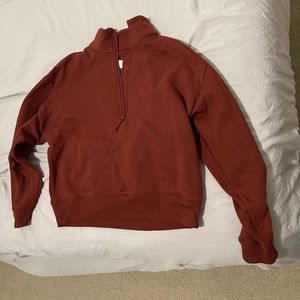 Red Target Cropped Sweatshirt